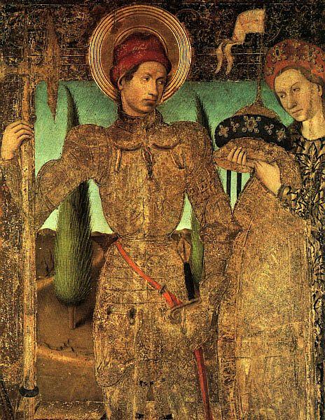 Jaime Huguet Triptych of Saint George (Detail of Saint George and the Princess) Spain oil painting art